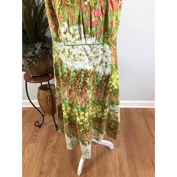 New Directions Women Dress 18W Boho Artsy Lagenlook Summer Sleeveless Zipper Bck - Picture 2 of 9